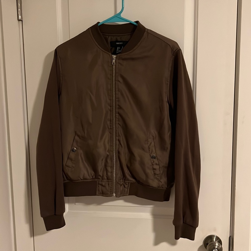Forever 21 Brown bomber jacket